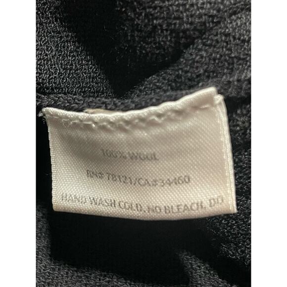 Eileen Fisher Women's Size Small Ribbed Pleated 100% Wool Midi Dress Black - Picture 9 of 11